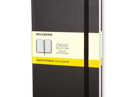 Блокнот Moleskine Classic Large A5+ 120 листов черный в клетку на сшивке (130x210 мм)